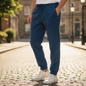 Member's Mark Men's Blue Straight Fit Moisture Wicking Travel Jogger Size M